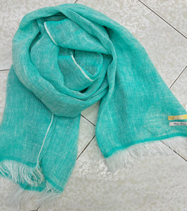 Sciarpa in lino verde