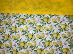 Tovaglia da tavola in puro lino fantasia limoni
