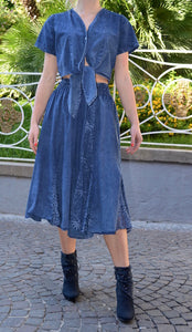 Gonna Fiore in Jeans