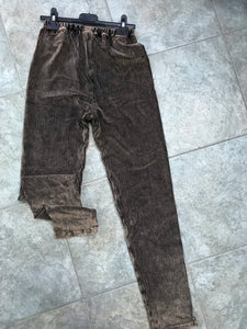 Pantalone in velluto elastico