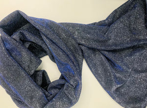 Sciarpa lurex blu