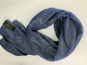 Sciarpa lurex blu