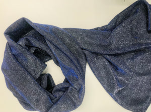 Sciarpa lurex blu